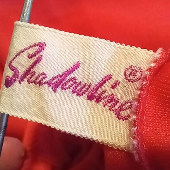 Vintage Shadowline Robe & Pant Set-Small/34-1950s-Button Front-Pockets-Red - Picture 9 of 11